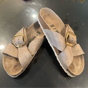 Not for sale Birkenstock Tan Sandals with Gold Buckle